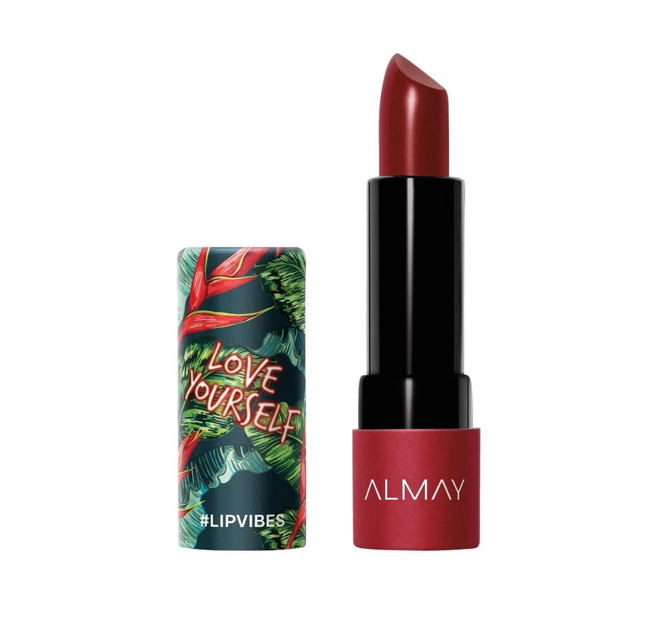 Almay Lip Vibes Lipstick With Vitamin E Oil & Shea Butter, Matte Finish, Hypoallergenic, Believe, 0.14 Oz