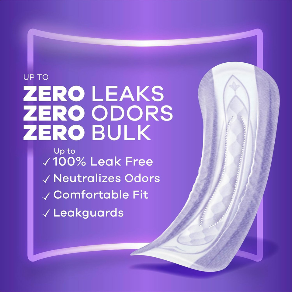 Always Discreet, Incontinence & Postpartum Liners For Women, Size 3, Light Absorbency, Regular Length, 30 Count