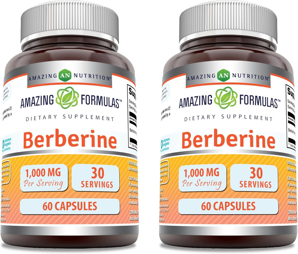 Amazing Formulas Berberine 1000Mg Per Serving Capsules Supplement | Non Gmo | Gluten Free | Made In Usa (360 Count)