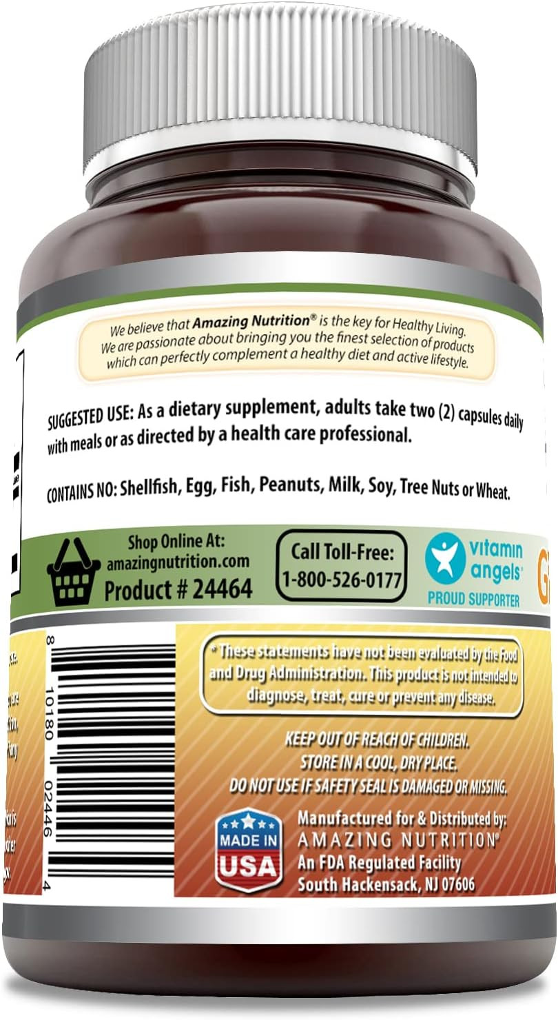 Amazing Formulas Ginseng Complex - 1000 Mg Per Serving, Capsules (Non-Gmo,Gluten Free) Supports Healthy Immune System - Supports Energy Production - Boosts Mental Alertness. (240 Count)