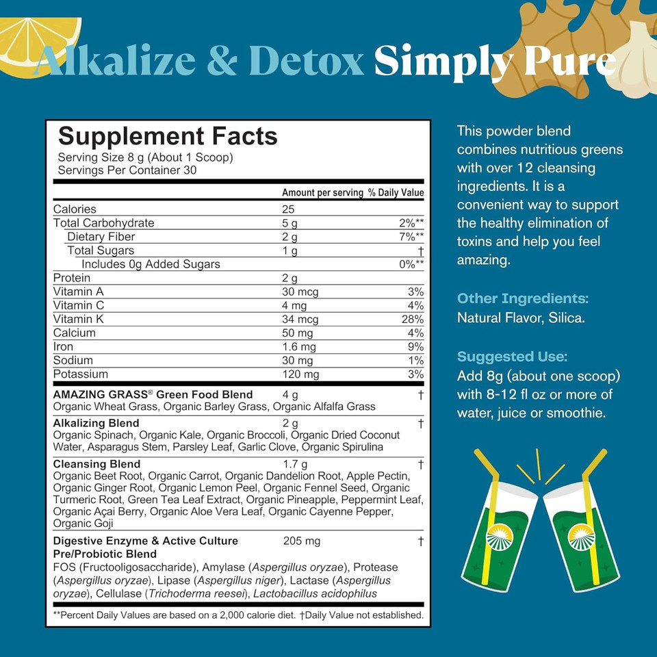Amazing Grass Greens Blend Superfood: Super Greens Powder Smoothie Mix For Boost Energy, 30 Servings & Nature Fuel Power Beets Powder, Beet Root Powder, Support Natural Energy, 30 Servings