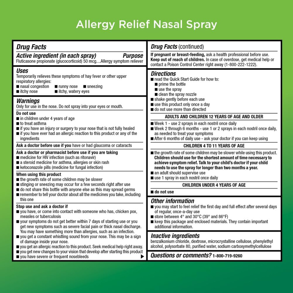 Amazon Basic Care Allergy Bundle, Allergy Relief Nasal Spray, Fluticasone Propionate, And All Day Allergy Tablets, Cetirizine Hydrochloride, 24 Hour Relief