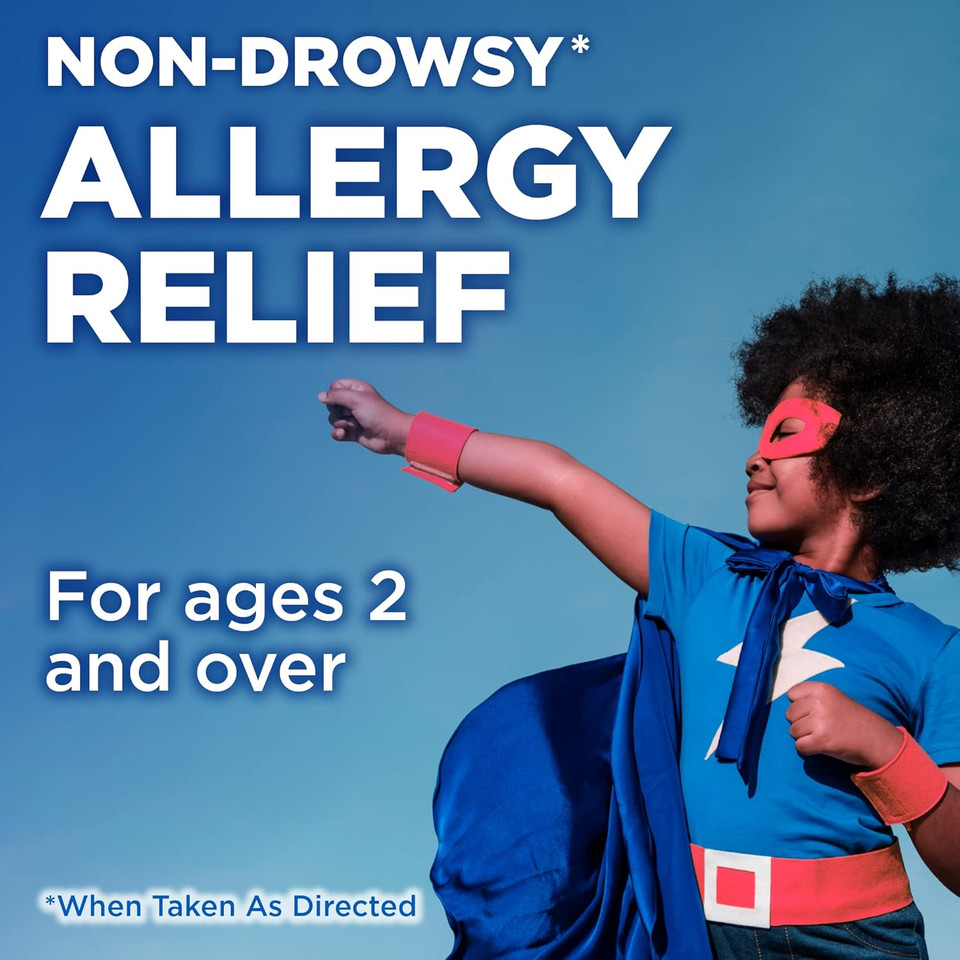 Amazon Basic Care Children'S Allergy Relief, Loratadine Chewable Tablets, 5 Mg, Grape Flavored, Ages 2 And Up, 20 Count