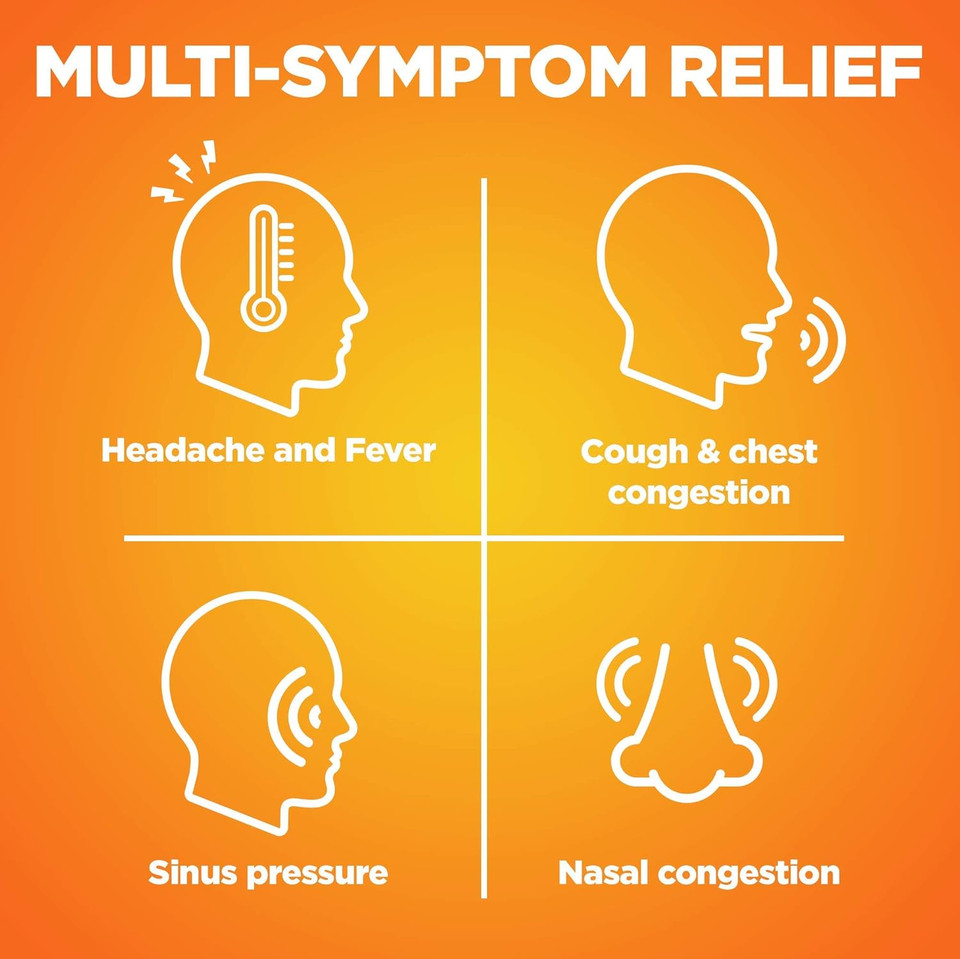 Amazon Basic Care Nighttime Severe Cold And Flu Coated Caplets, Temporarily Relieves Symptoms Like Runny Nose And Sneezing, Vapor Ice, 24 Count