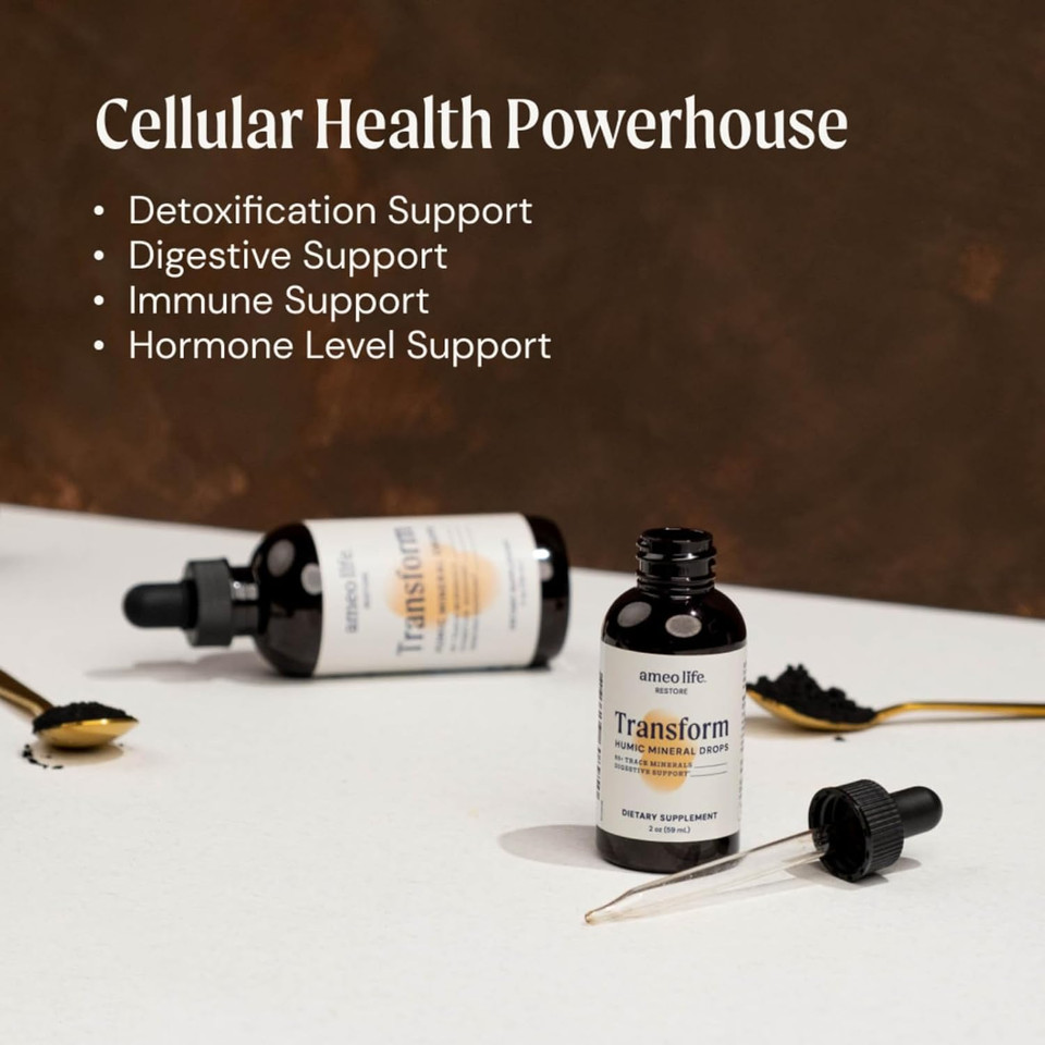 Ameo Life'S Humic & Fulvic Mineral Drops - Ionic Trace Minerals For Immune And Digestive Support