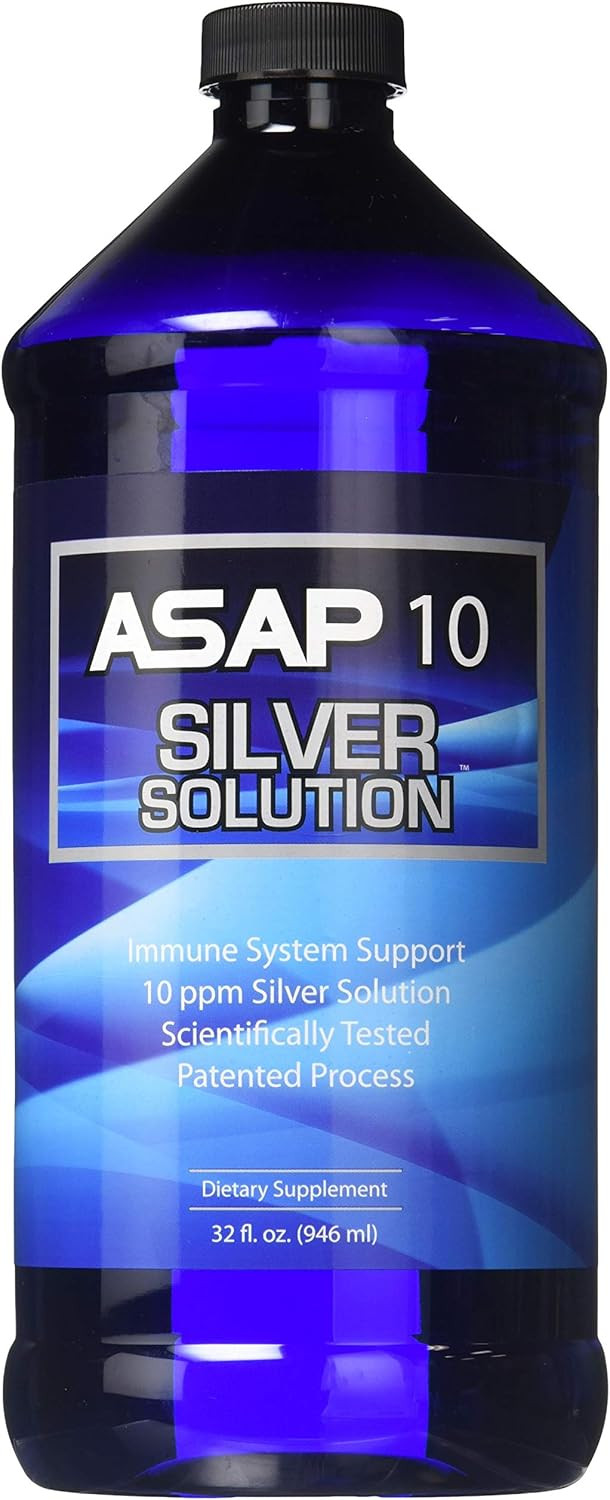 American Biotech Labs - Asap 10 Silver Solution - Immune System Support, 10 Ppm Silver Solution Dietary Supplement - 16 Fl. Oz