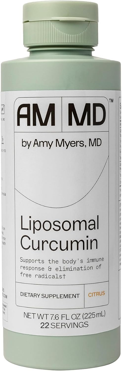 Amy Myers Md Liposomal Curcumin - Digestive & Immunity Health Support - Turmeric Curcumin Nutritional Supplement - Gluten-Free & Non-Dairy Adult Health Supplement