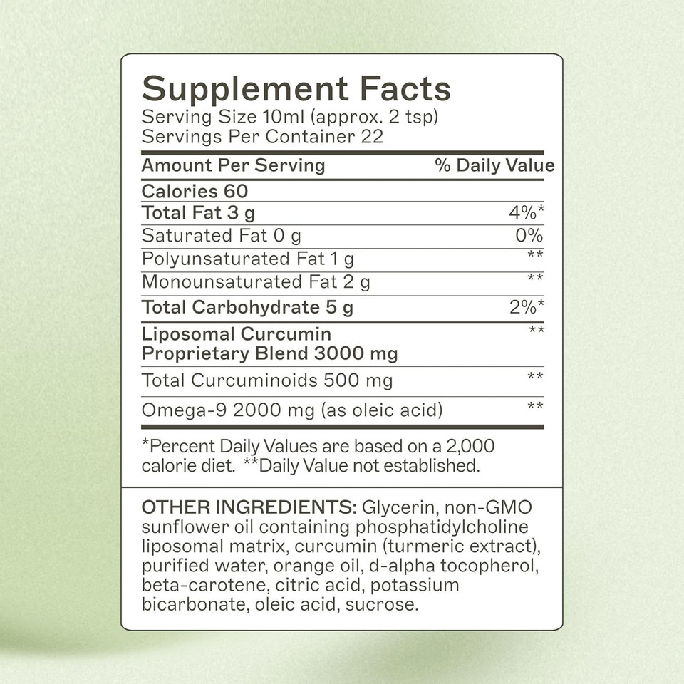 Amy Myers Md Liposomal Curcumin - Digestive & Immunity Health Support - Turmeric Curcumin Nutritional Supplement - Gluten-Free & Non-Dairy Adult Health Supplement