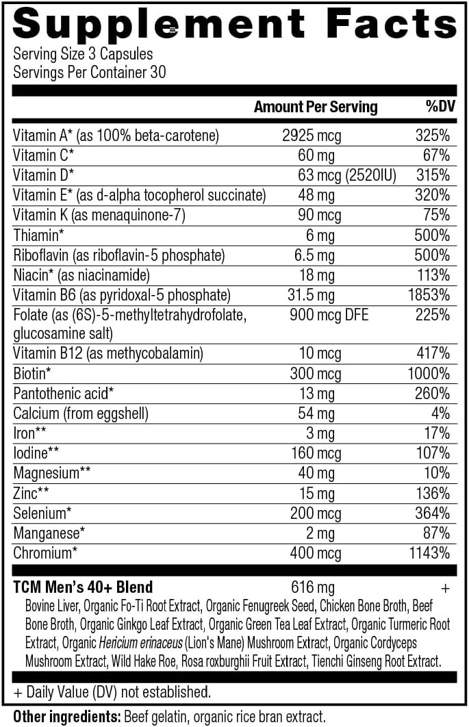 Ancient Nutrition, Multivitamin Mens 40 Plus 3 Day, 90 Count