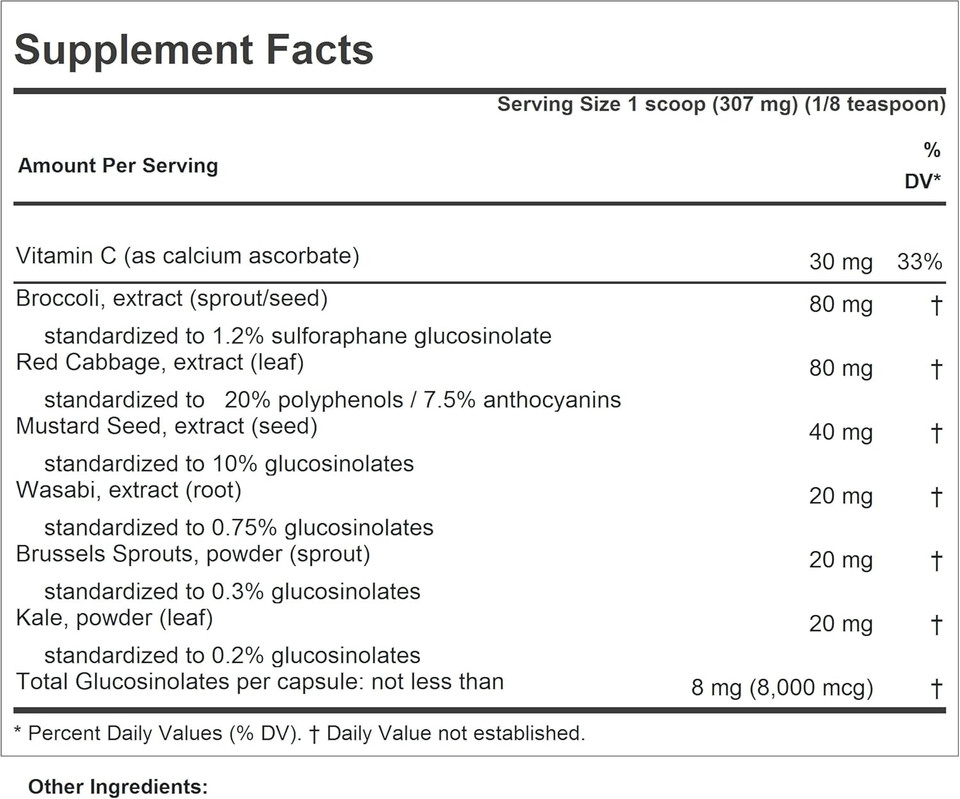 Andrew Lessman Cruciferous Extracts 60 Capsules - High Levels Of Glucosinolates And Sulforaphane From Broccoli, Red Cabbage, Mustard Seed, Wasabi, Brussels Sprouts And Kale Extracts, No Additives