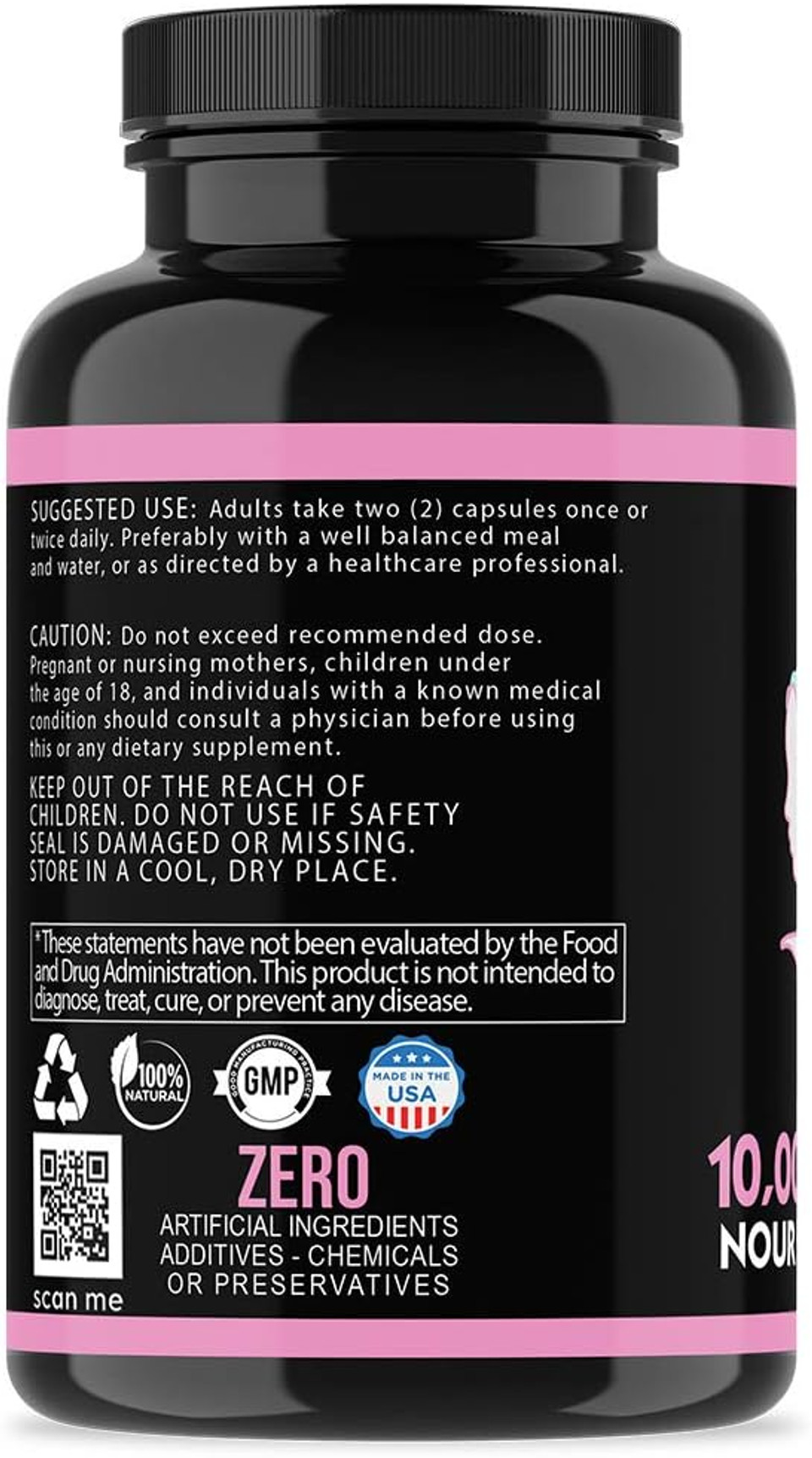 Angry Supplements Hair Envy 10,000 Mcg Biotin + Keratin, Grow + Hydrate Hair, Strengthen Thicken Nails, Clear & Nourish Skin  Help Damaged Thinning Hair, (3-Bottles)