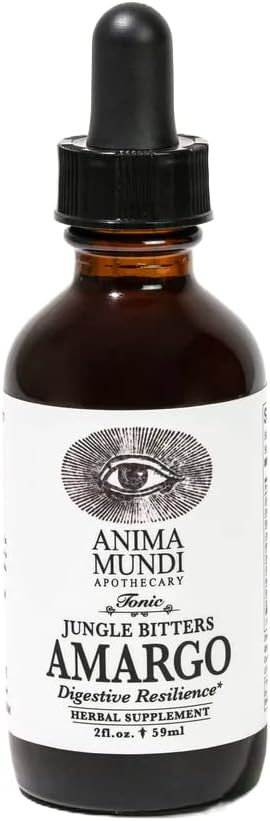 Anima Mundi Apothecary Amargo Digestive Bitters - Herbal Digestive Bitters Tonic For Cleansing - Liquid Liver Cleanse And Detox Drops With Organic Ingredients (2Oz / 60Ml)