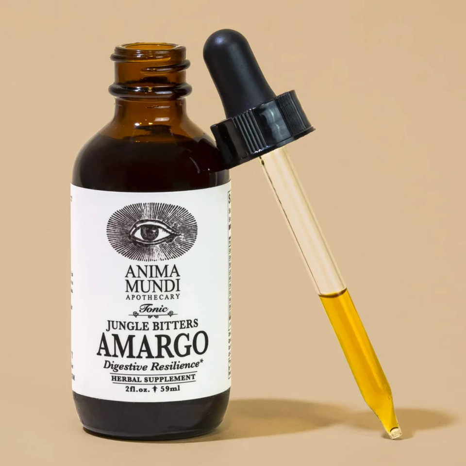 Anima Mundi Apothecary Amargo Digestive Bitters - Herbal Digestive Bitters Tonic For Cleansing - Liquid Liver Cleanse And Detox Drops With Organic Ingredients (2Oz / 60Ml)