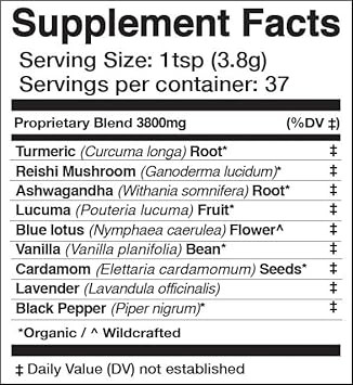 Anima Mundi Apothecary Golden Moon Milk - Relaxing Plant-Based Powder With Organic Spices Turmeric, Ashwagandha, Reishi & Vanilla - Unsweetened Drink Powder - Promote Sense Of Calm (5Oz / 142G)