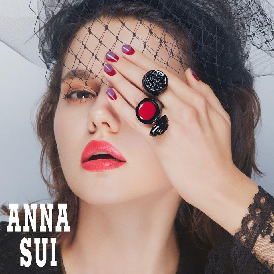 Anna Sui Ring Rouge - Antique-Looking Lipstick Like Wearing An Accessory - Formulated With Highly Refractive And High-Viscosity Oil - 600 - Humming Orange - 0.80 Oz