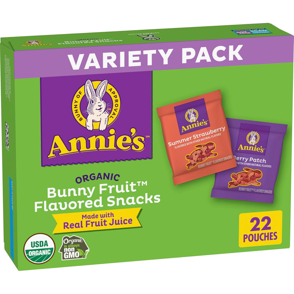 Annie'S Organic Berry Patch Fruit Snacks, Gluten Free, (50 Pouches)