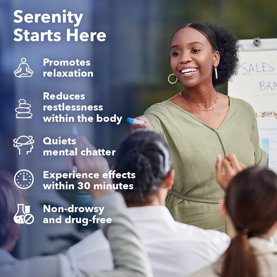 Anxie-T Plus - Extra Strength Stress Relief Supplement - Supports Mood & Mental Focus - Feel Calm And Relaxed - Eases Tension & Nervousness - Ashwagandha, Kava Kava, Gaba & L-Theanine - 60 Capsules