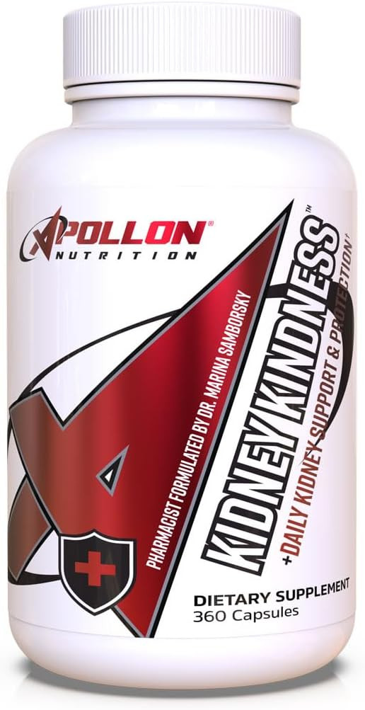 Apollon Nutrition Kidney Kindness (Daily Kidney Health, Support And Protection) 30 Servings 360 Capsule