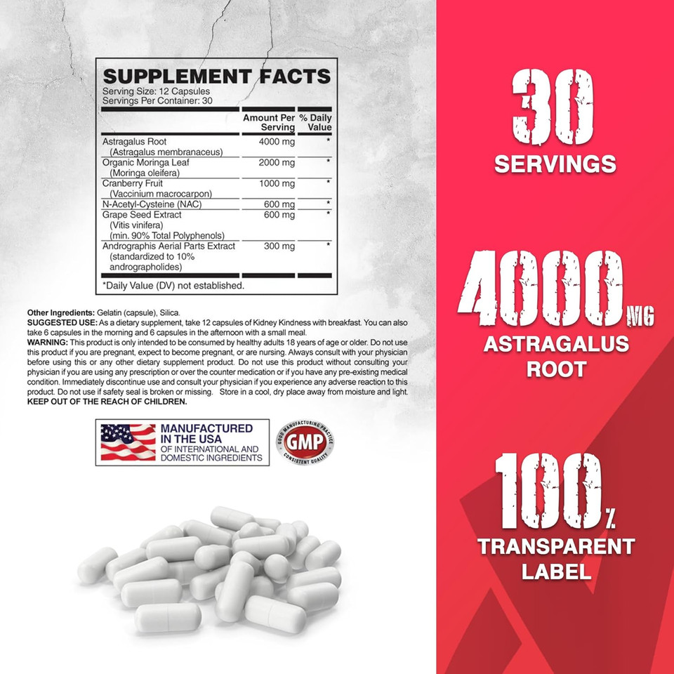 Apollon Nutrition Kidney Kindness (Daily Kidney Health, Support And Protection) 30 Servings 360 Capsule