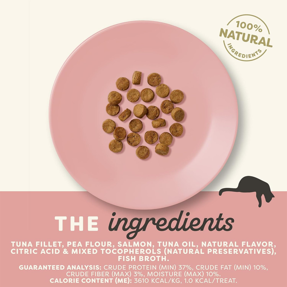 Applaws Natural Limited Ingredient Crunchy Cat Treats, High-Protein & Grain-Free Crunchy Tuna Snacks For Cats (12 X 2.0Oz Bags)