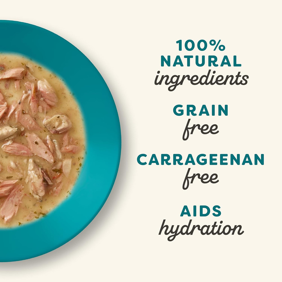 Applaws Natural Wet Cat Food In Gravy, Limited Ingredient Cat Food Cups, Grain-Free, Cat Food Pots, No Artificials, 100% Natural Ingredient Cat Food, Ocean Fish In Gravy (10 X 2.12 Oz Cups)