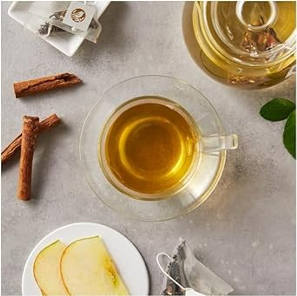 Zeesoon Apple & Cinnamon Black Tea Bag (1.5G X 12 Tea Bags) Herbal Tea, Pyramid Tea Bags, The Aromas Of Ripe Apple And Spicy Tones Of Cinnamon
