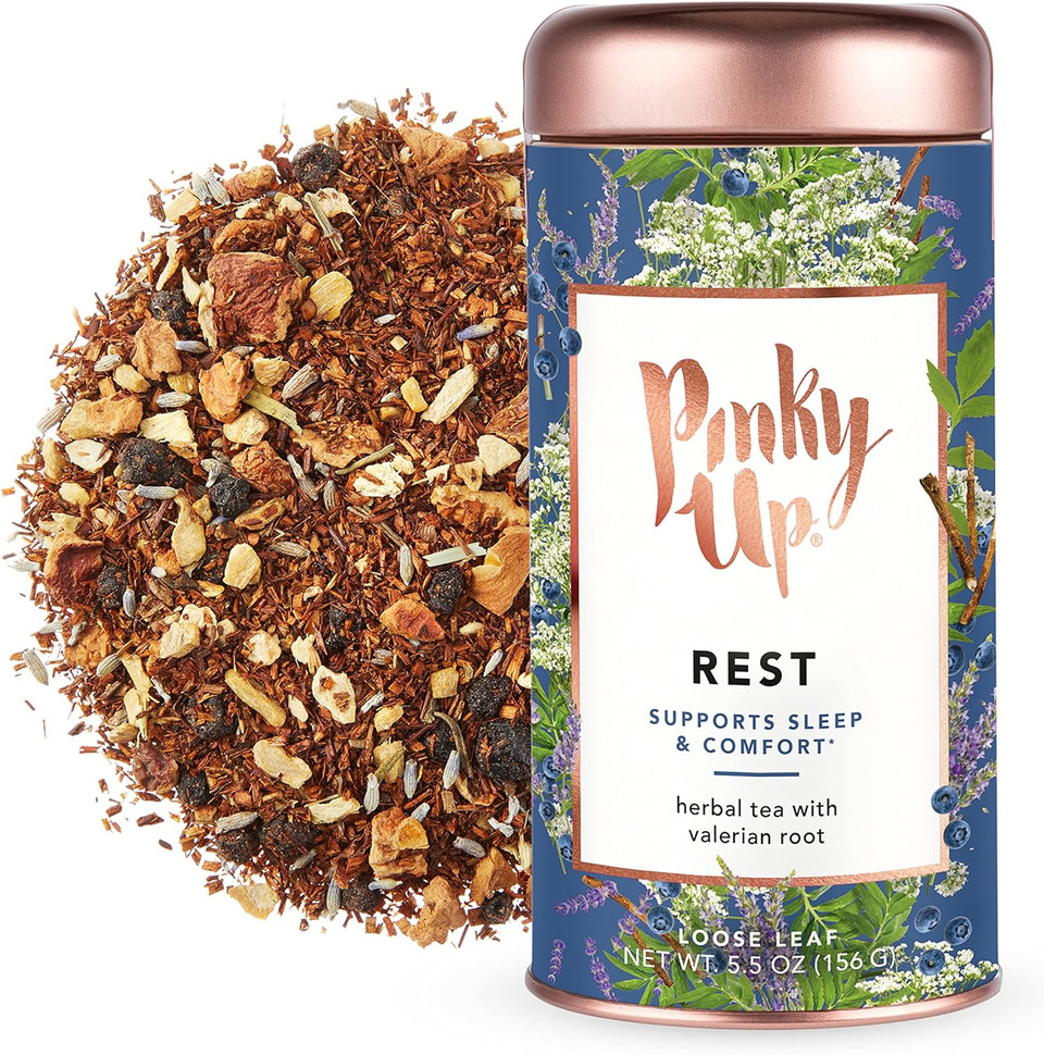 Pinky Up Rest Tins Loose Leaf Tea, 5.5 Oz / 156 G, White