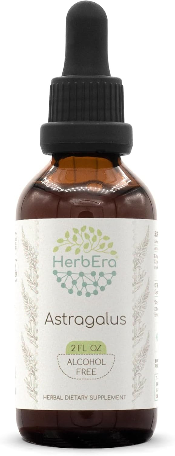 Astragalus B120 Alcohol-Free Herbal Extract Tincture, Concentrated Liquid Drops Natural Astragalus (Astragalus Membranaceus) Dried Root (4 Fl Oz)