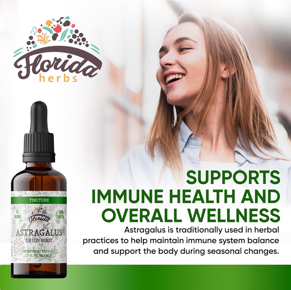 Astragalus Tincture, Organic Astragalus Extract (Astragalus Membranaceus) Herbal Supplement, Non-Gmo In Cold-Pressed Organic Vegetable Glycerin, 700 Mg, 2 Oz (60 Ml)