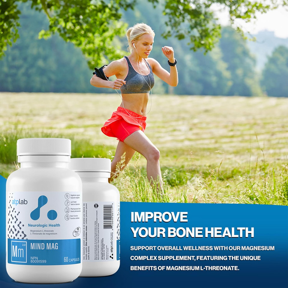 Atp Lab - Mind Mag 60 Capsules - Mag Mind Magnesium L-Threonate Supplement - Improve Sleep, Bone Health And Cognitive Function