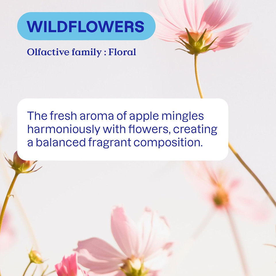 Attitude Liquid Fabric Softener, Plant-Based & Vegan, He Compatible, Naturally Derived, Wildflowers Scent, 40 Loads, 33.8 Fl Oz