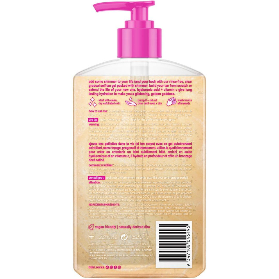 B.Tan Best Clear Self Tan Gel & Face Spray Kit | Glow Your Own Way + Mist Bundle - Dark, 1 Hour Express, Transfer-Resistant Fake Tanner Gel With Gradual Tan Facial Mist, With Body Mitt Applicator