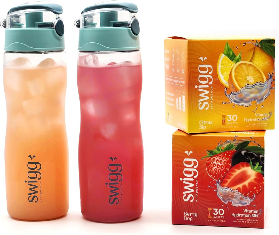 B12 Energy Electrolytes Powder No Sugar. 10+ Essential Vitamins And Minerals With Sports Water Bottle