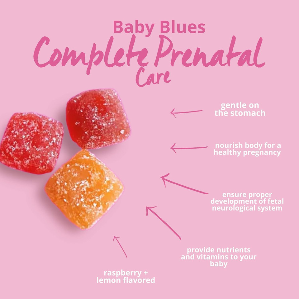 Baby Blues Prenatal Gummies: Complete Multivitamin With Dha + Epa Omega 3S