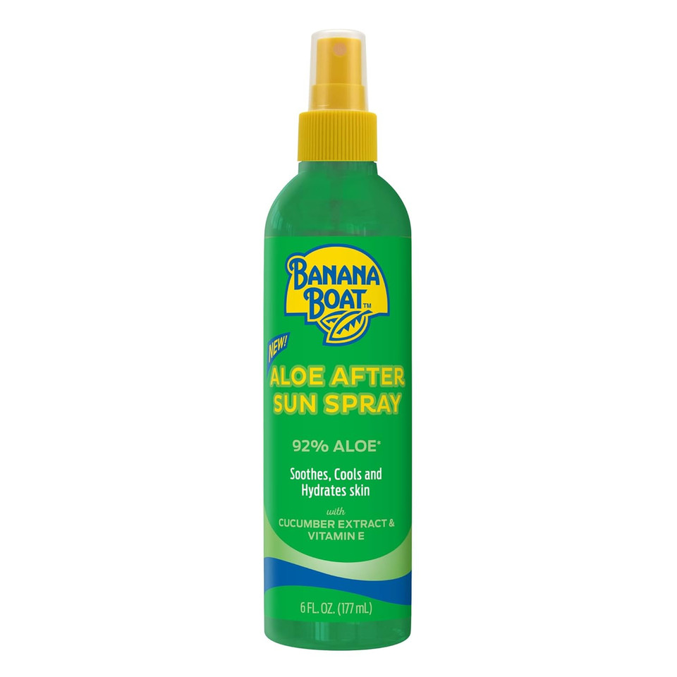 Banana Boat Aloe After Sun Spray, 6Oz | Aloe Vera Spray With Cucumber Extract And Vitamin E, After Sun Care For Sunburn Relief, 6Oz