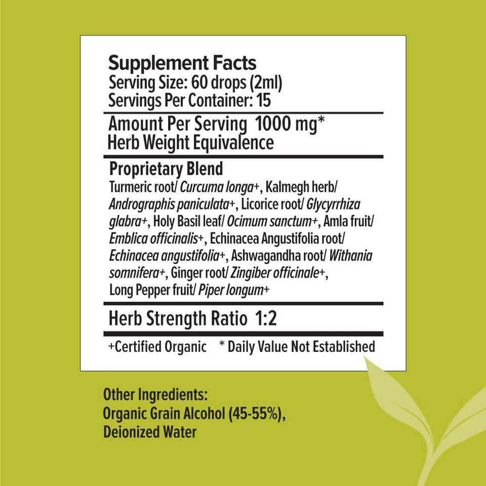 Banyan Botanicals Immune Strong Liquid Extract - Supports A Healthy Immune System* - Sustainably Sourced, Certified Organic, Fairly Traded