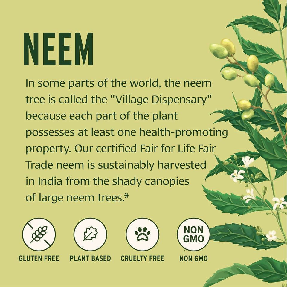 Banyan Botanicals Neem Tablets  Organic Neem Leaf (Azadirachta Indica)  Supports Natural Detoxification, Healthy Skin, And Immune Health*  90 Tablets  Non-Gmo Sustainably Sourced Vegan