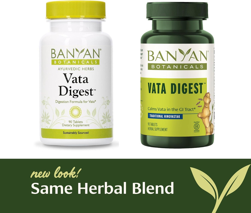 Banyan Botanicals Vata Digest  Organic Digestion Supplement  Warming & Balancing Digestion Aid To Support Comfortable Digestion*  90 Tablets  Non Gmo Sustainably Sourced Vegan
