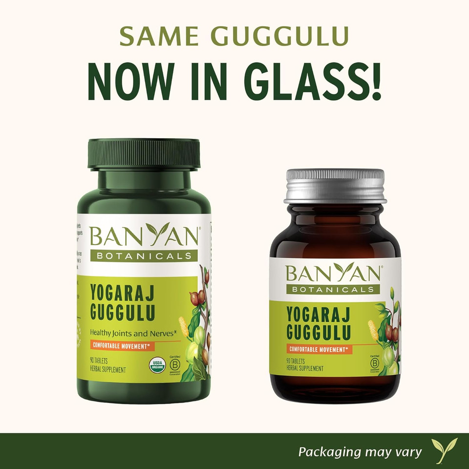 Banyan Botanicals Yogaraj Guggulu  Organic Joint Support Supplement ­­Ayurvedic Blend For Supporting The Skeletal And Neuromuscular Systems*  90 Tablets  Non-Gmo, Sustainably Sourced, Vegan