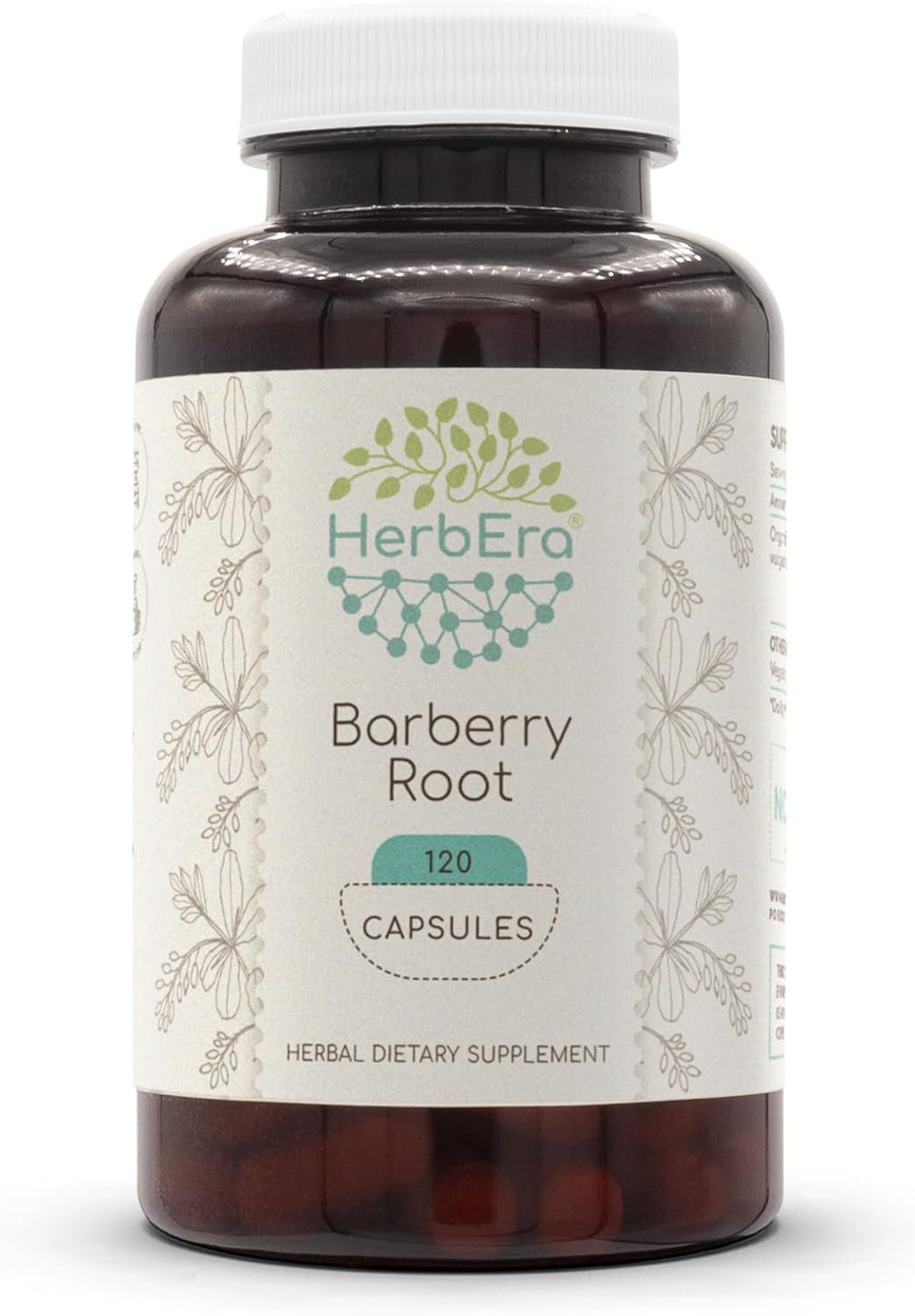 Barberry Root 120 Capsules, 400 Mg, Concentrated Liquid Drops Natural Barberry Root (Berberis Vulgaris) Dried Root Bark (120 Capsules)