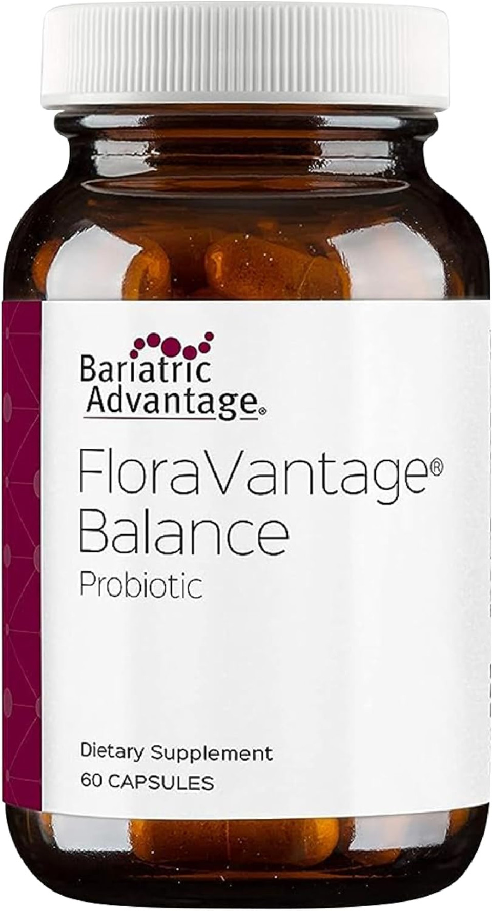 Bariatric Advantage Floravantage Balance Capsules, Probiotic Supplement For Bariatric Surgery Patients For Healthy Immune Support - 60 Count