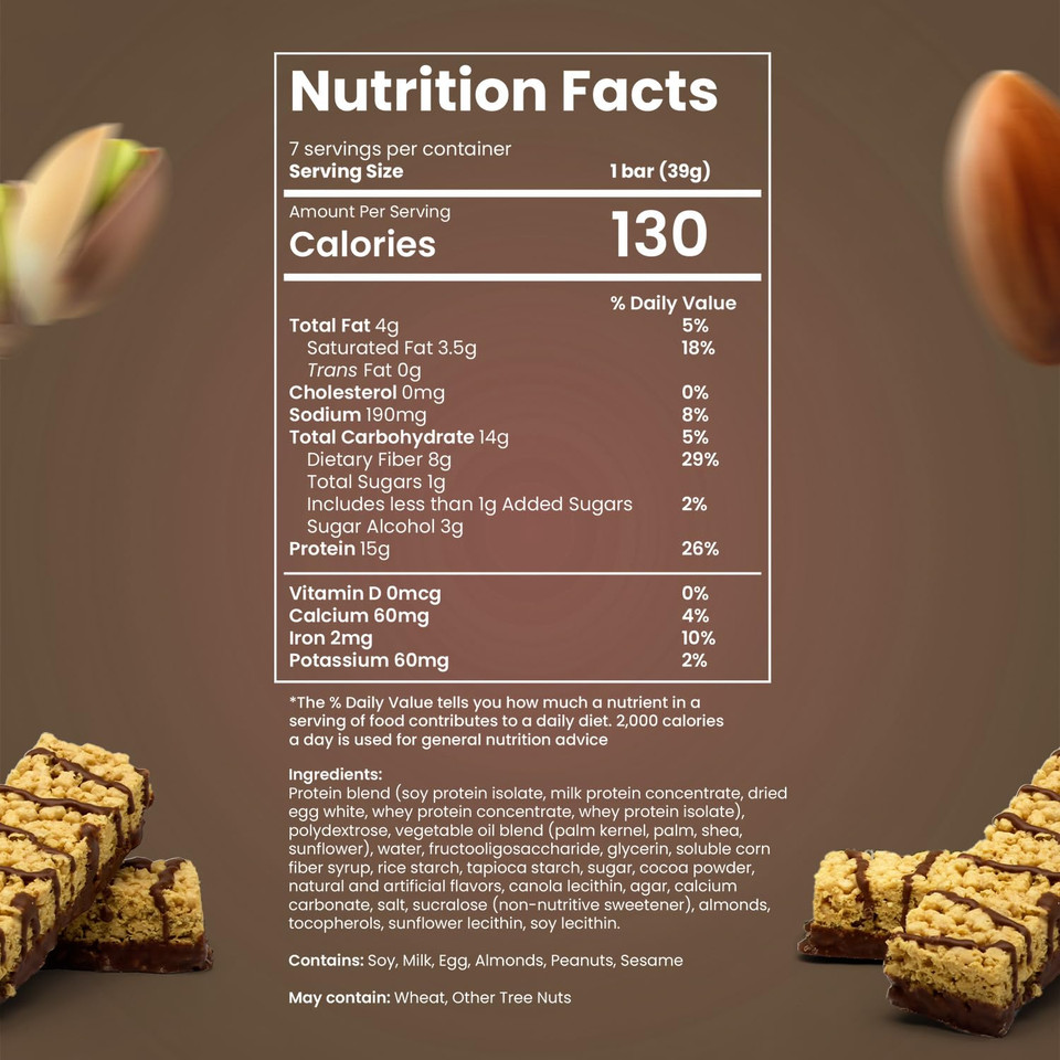 Barislim High Protein Snack Bar For Bariatric Patients - Nutrient Rich Snack For Post-Surgery Wellness - Ideal For Weight Loss Maintenance & Daily Nutrition | Remix Vanilla Choco Bar (13 Oz)