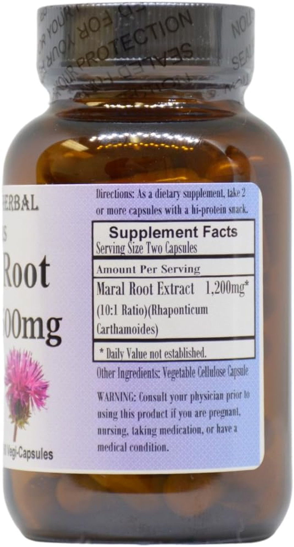 Barlowe'S Herbal Elixirs Maral Root | 10:1 Extract | Rhaponticum Carthamoides | Supports Endurance And Recovery | 600 Mg Per Capsule | 60 Veggie Capsules