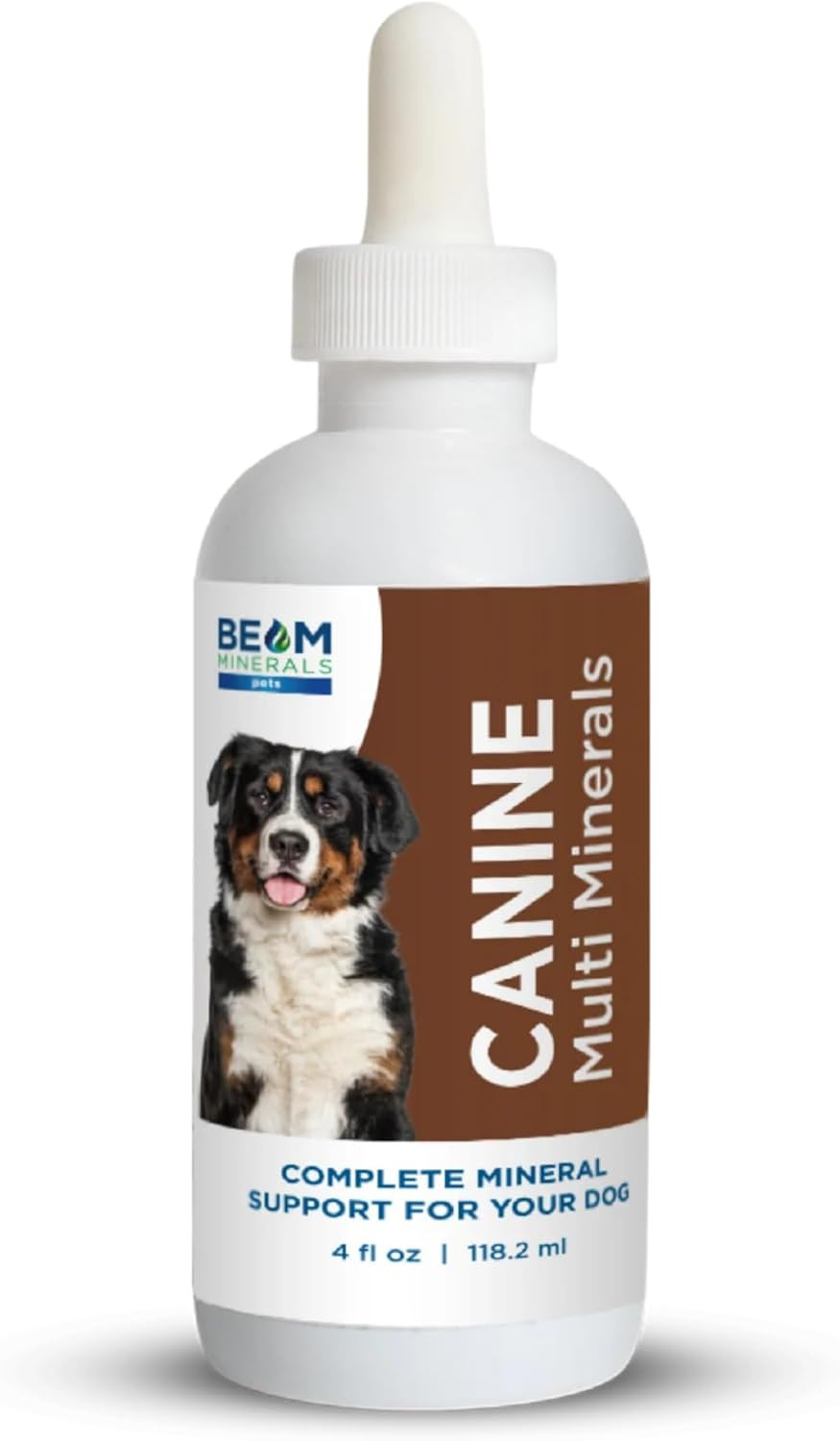 Beam Minerals Complete Canine Multi-Minerals | Full-Spectrum Minerals For Dogs | Contains Humic & Fulvic Acid | 4 Fl Oz
