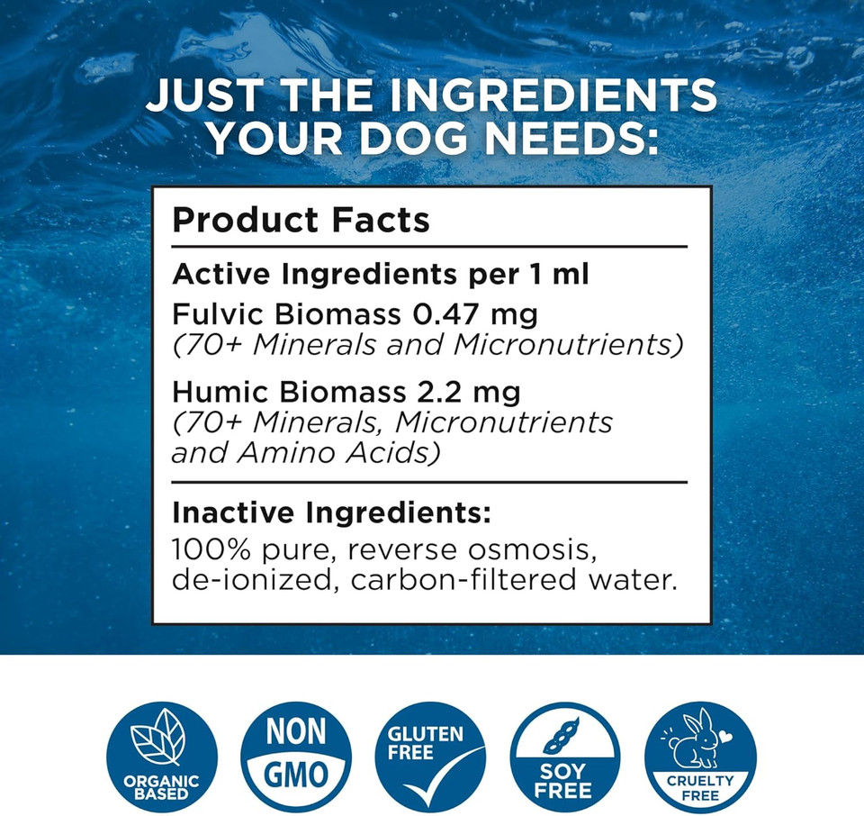 Beam Minerals Complete Canine Multi-Minerals | Full-Spectrum Minerals For Dogs | Contains Humic & Fulvic Acid | 4 Fl Oz
