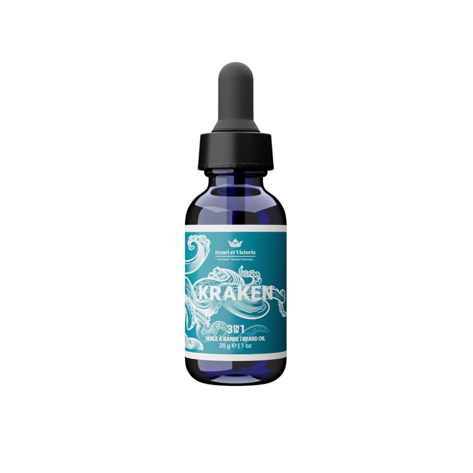 Beard Oil Kraken Fragrance | Canadian Made By Skilled Artisan | Moisturizing, Non-Greasy, Natural Ingredients