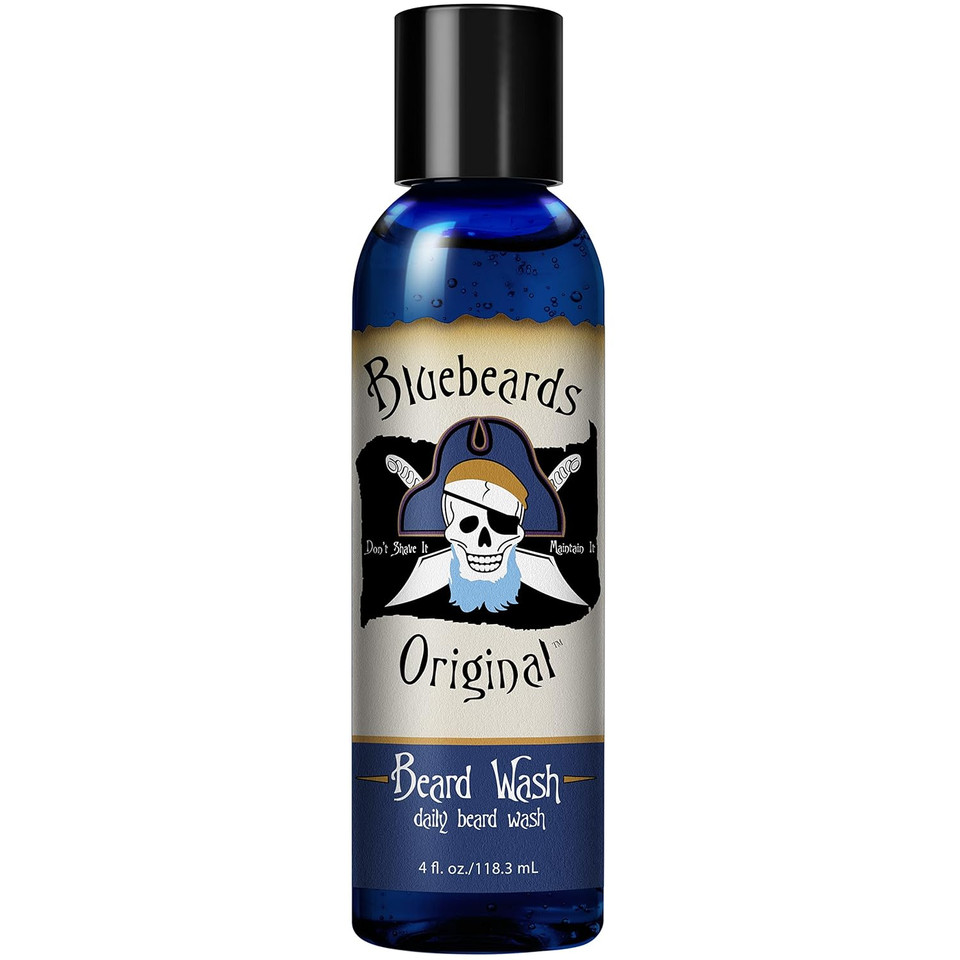 Beard Wash For Men - 4 Oz Bluebeards Original Natural Beard Wash And Beard Moisturizer, Infused With Aloe & Lime - Deeply Cleans, Softens, And Conditions Your Beard And Skin Underneath - Made In Usa