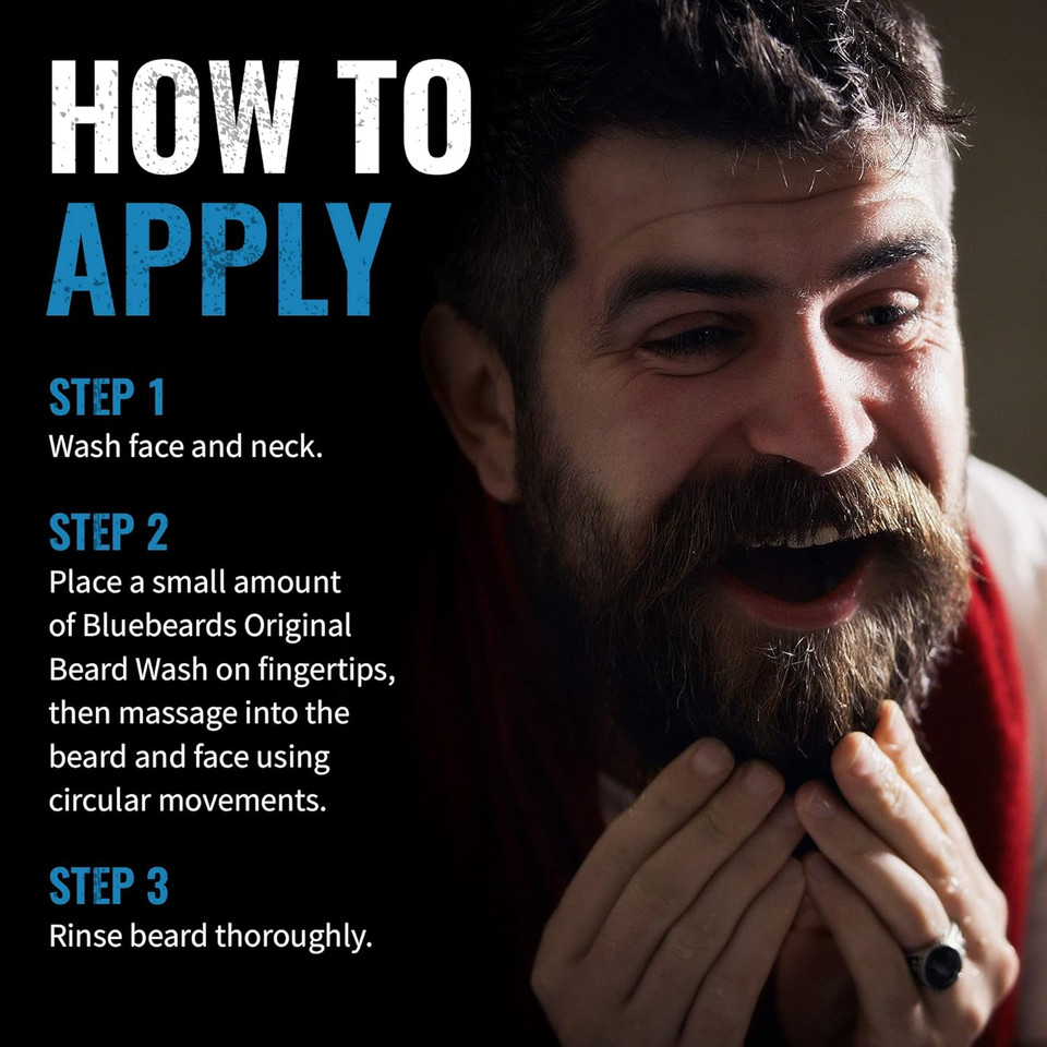 Beard Wash For Men - 4 Oz Bluebeards Original Natural Beard Wash And Beard Moisturizer, Infused With Aloe & Lime - Deeply Cleans, Softens, And Conditions Your Beard And Skin Underneath - Made In Usa