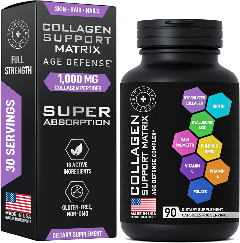 Beauty Collagen Complex And Vegan Iron Supplements For Women - Age Defense Bundle