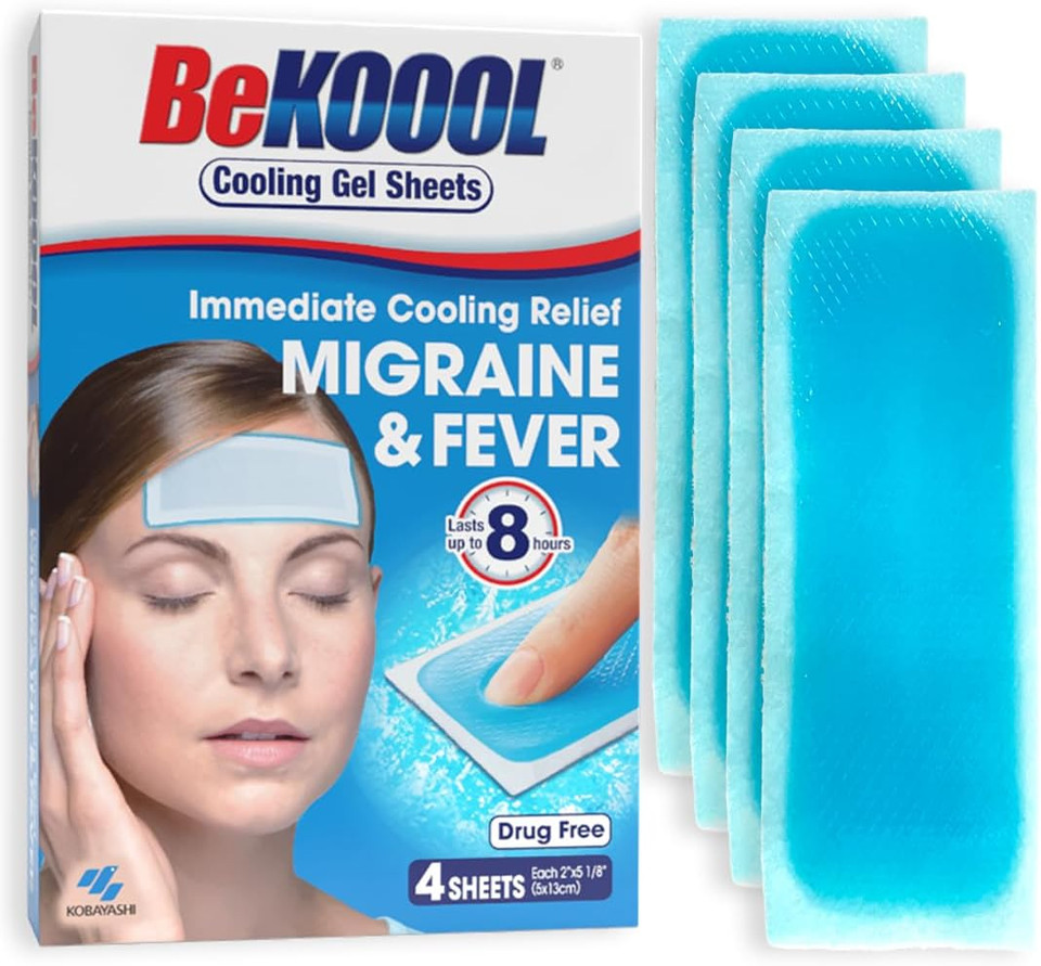 Bekoool Migraine Gel Sheets - 4 Count